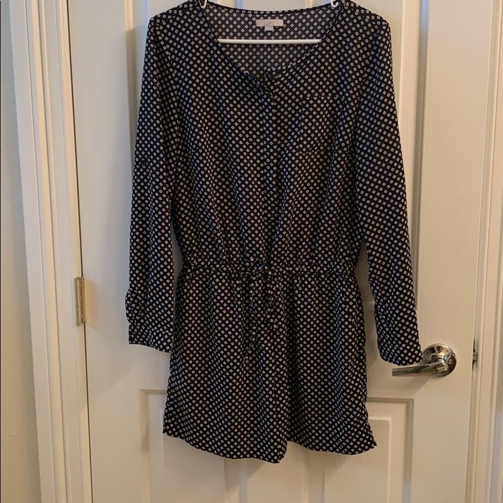 ♣️LOFT Black & Cream Romper ♣️